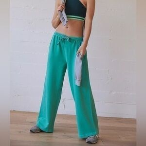 FREE PEOPLE Green Summer Tide Pants